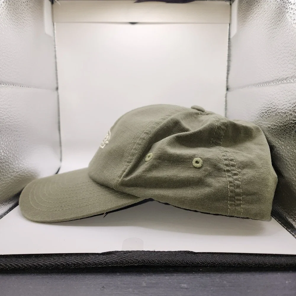 Howler Brothers Ripstop Cotton Strapback Hat Olive‎ Green Embroidered Logo Cap